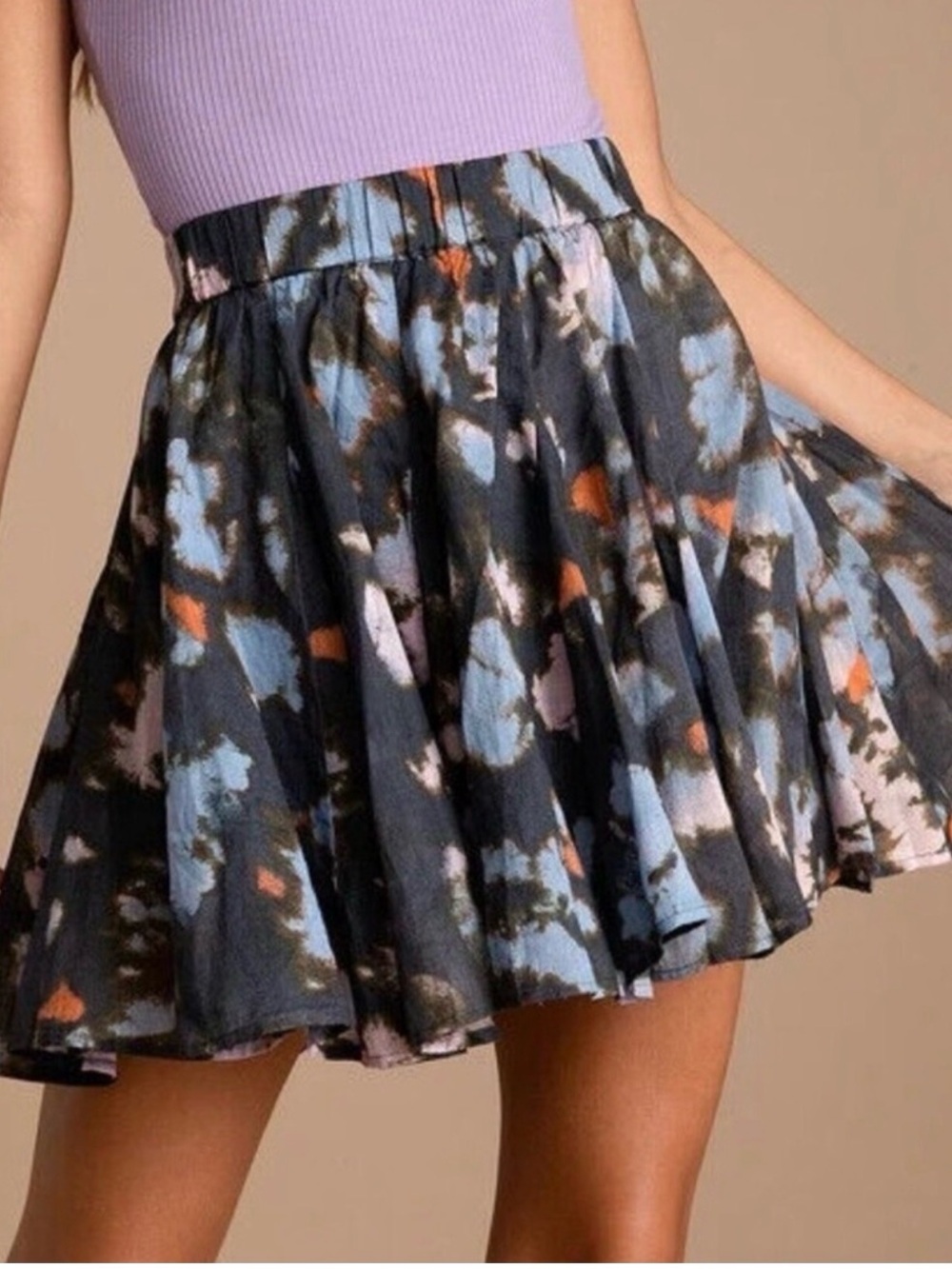 Free people Sway My Way Pull On Skirt High Rise Mini LARGE